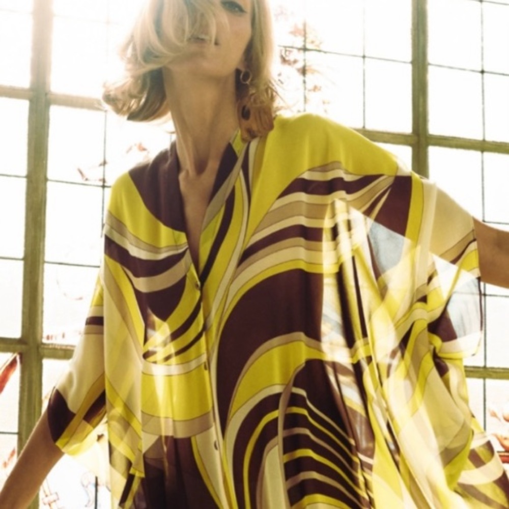 Zara Printed Fluid Kaftan